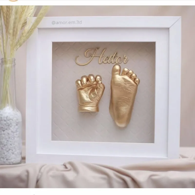 1 Hand + 1 Foot - Name + Frame 3D casting