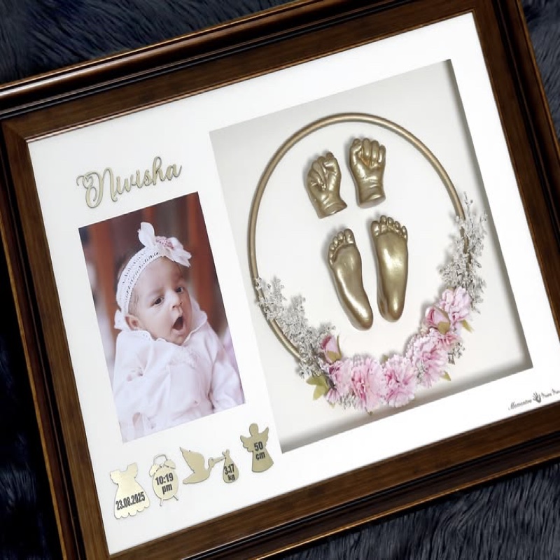2 Hands + 2 Feet - Photo + Details + Frame 3D casting