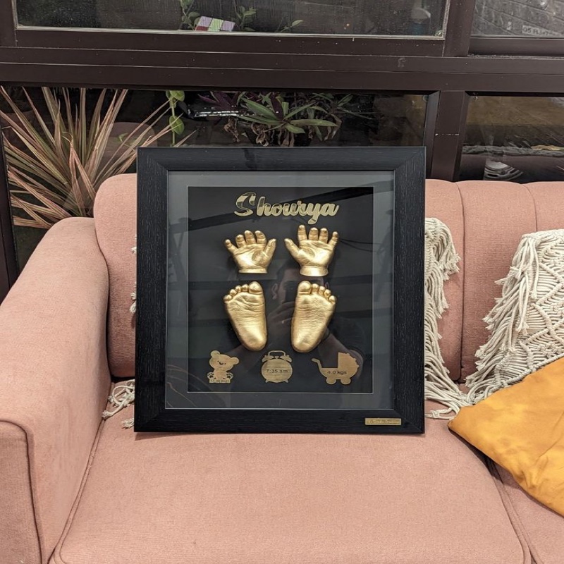 2 Hands + 2 Feet - Name + Frame 3D casting