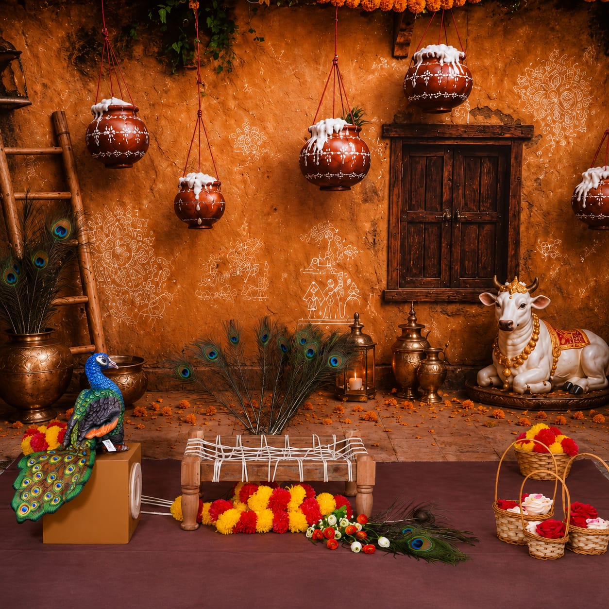 Little Krishna - Toddler photoshoot theme at Aadhan Creation