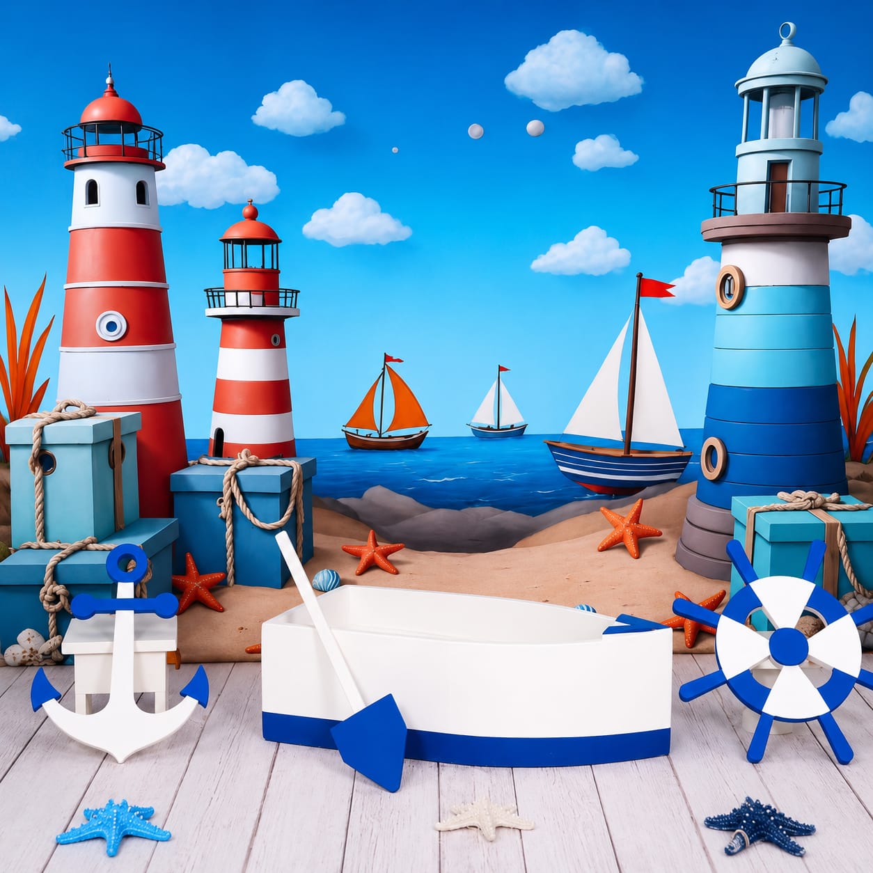 Nautical Sailor - Toddler photoshoot theme at Aadhan Creation Chennai